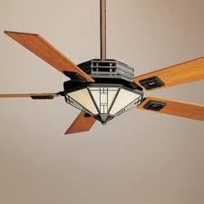 A chandelier ceiling fan adds function and glamourous style; Casablanca Mission Ceiling Fan 97032t In Weathered Copper Guaranteed Craftsman Ceiling Fans Ceiling Fan Craftsman Style