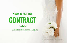Free Sample Wedding Planner Contract