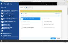 Office Online And Dropbox Web Integration Now Available