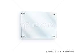 Blank Glass Sign Plate Wall Mounted