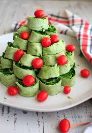 Diy christmas fruit tree | how to make edible fruit arrangement. Christmas Tree Pita Pinwheel Appetizer Spinach Tortillas And Veggie Wraps