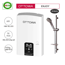 Máy nước nóng trực tiếp có bơm trợ lực OTTOWA TE45P01 - Máy tắm nước nóng  lạnh công suất cao 4500W