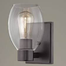 Clear Glass Sconce Bronze At