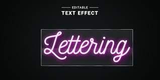editable neon text effect generator