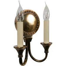 Double Wall Sconce In Solid Brass With