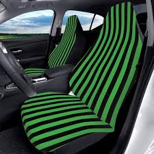 Green Stripe Car Seat Covers