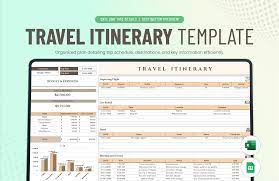 images template net 257579 travel itinerary templa
