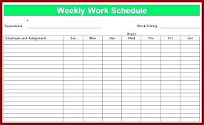 Excel Monthly Schedule Template Work Calendar Word Doc Free Employee