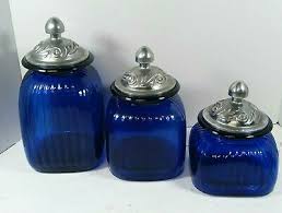 vintage cobalt blue glass apothecary