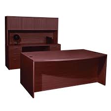 Executive office furniture highlights the office as an area for communication, and its design stands for clear decisions. Ntyp11 Nexus Reeded Laminate Executive Desk Set With Bow Front Desk Separate Credenza Hutch And Pedestals Office Furniture Distributors