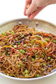 Red Cabbage Noodle Stir Fry gambar png