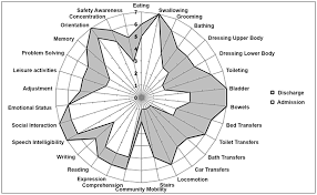 Composite Radar Chart Of Median Item Scores On Admission And