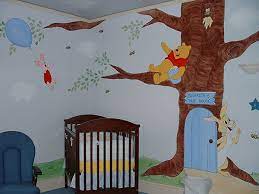 Winnie The Pooh Wall Mural In A Baby
