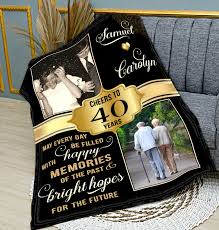 40th wedding anniversary blanket gift