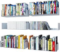 U Shape Bookshelf Wall Mountable Metal