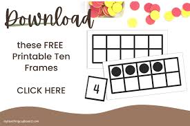 free ten frame cards printable for