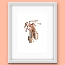 Pointe Shoes Art Print Ballet Wall Art