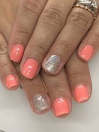 Professionally performed and coral nail designs for prom pattern on nails can be done not only with the help of brushes, but also with the help of dots. Summer Coral Nails Coral Nails Gel Nail Designs Bright Coral Nails