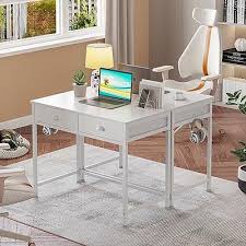 computer desk with 2 fabric drawers