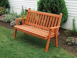A L Furniture Western Red Cedar Traditional English Garden Bench