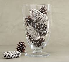 Frosted Pinecone Vase Filler Winter
