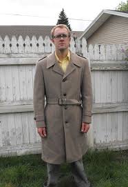 Vintage Mens Wool Coat Stratojac Trench