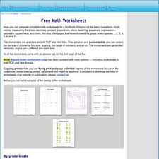 Free Math Worksheets Generate Math Worksheets For Basic