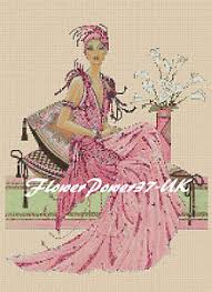 Details About Cross Stitch Chart Art Deco Lady No 26 Flowerpower37 Uk Free Uk P P