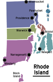 Using the look up tools at best places, you can find all of the smaller places belonging to a larger place. Rhode Island Wikitravel