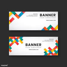 Colorful Website Banner Design Vector Set Free Image By