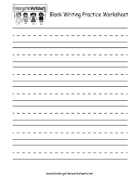 Kindergarten Blank Writing Practice Worksheet Printable Writing