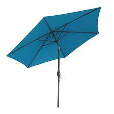 patio market umbrella in royal blue