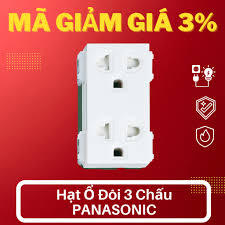 Mua Ổ Điện Âm Tường WEV1582SW Panasonic Ổ Cắm Điện Âm Tường 3 Chấu Đôi Có  Màng Che Chịu Tải 16A Chống Cháy Cao Cấp giá rẻ nhất