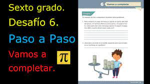 Documents similar to prueba de 6 periodo 1 matematicas grado 6.4 2019 1. Sexto Grado Desafio 6 Paso A Paso Vamos A Completar Youtube