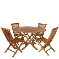 All Things Cedar Teak Round Table And 4