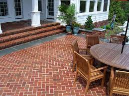 Brick Pavers In A Herringbone Pattern