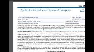homestead exemption in denton county