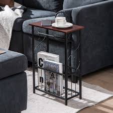 narrow sofa side table end table with