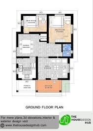 Double Bedroom House Plan In 1000 Sq Ft