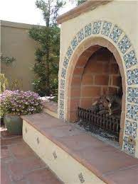 Backyard Fireplace Spanish Style Homes