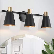 Plated Gold Bathroom Wall Sconce