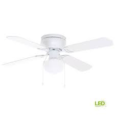 led indoor white ceiling fan