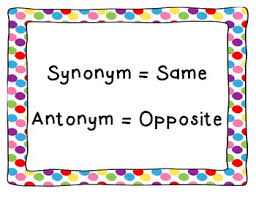 Synonym And Antonym Anchor Chart