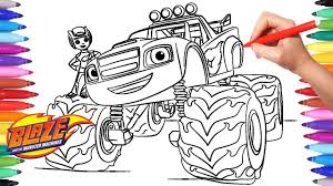 Unusual drawing of the hulk for coloring. Blaze And The Monster Machines Coloring Pages Coloring Aj And Blaze Blaze Monster Truck Youtube