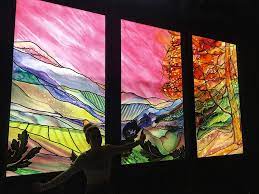 Stained Glass Windows Triptych