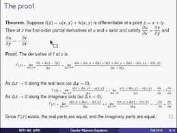 The Cauchy Riemann Equations A Proof