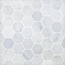 Marble is used as floor tiles from the past to the present and produces impressive results. Blue Forest Hexagon Polished Marble Mosaic 12 X 12 100464809 Floor And Decor