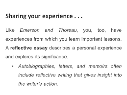 Reflective Essay Lecture 18 Recap What Is Personal Essay Definition