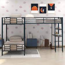 Twin Bunk Bed With Twin Size Loft Bed
