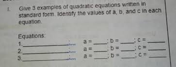 Quadratic Equation Writing